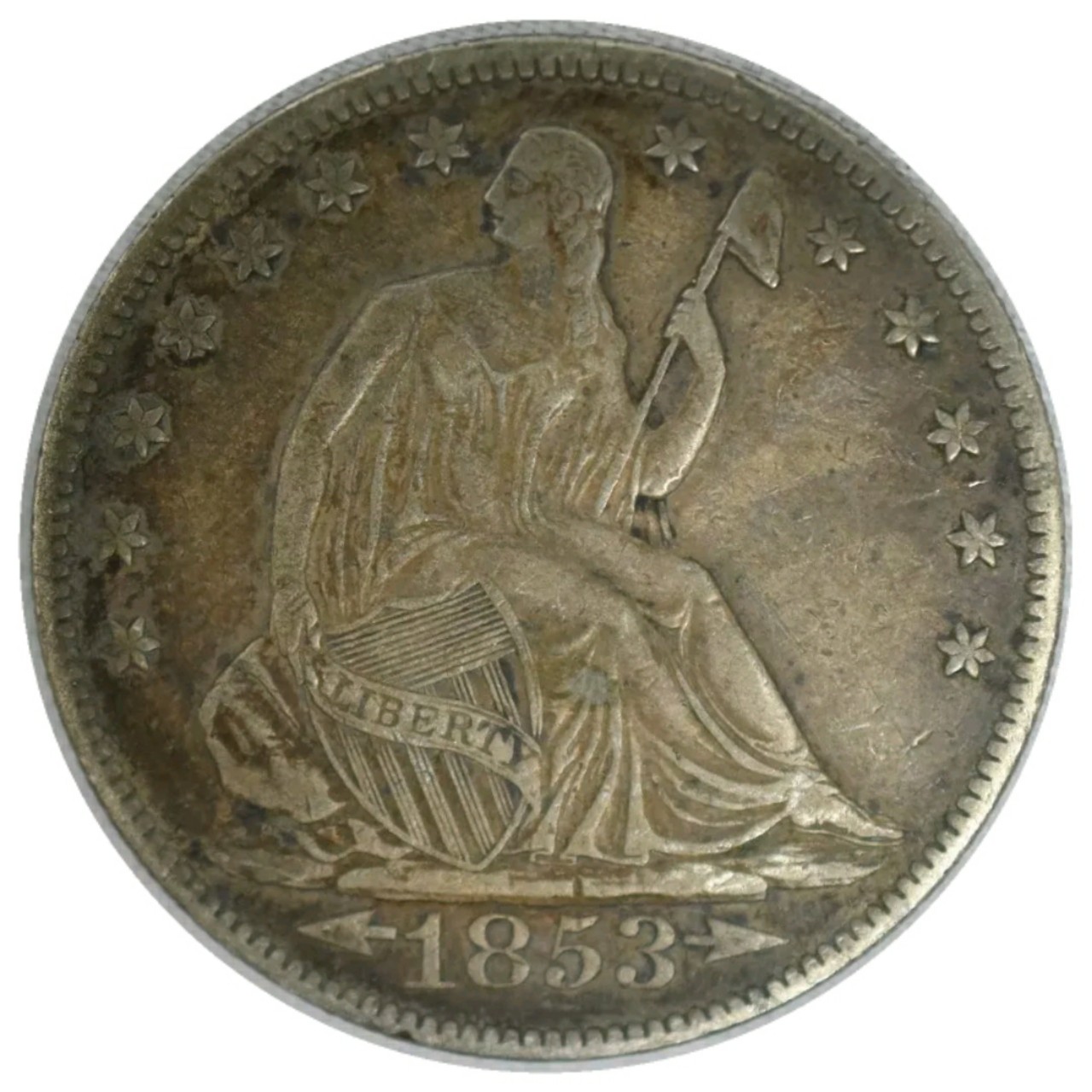 1853-O-50c-Liberty-Seated-Half-Dollar-Arrows-&-Rays